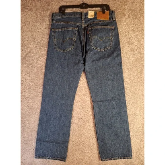 Levis 501 Original Mens Straight Leg Jeans Blue Denim 34x29 NWT Workwear Casual - Picture 2 of 15